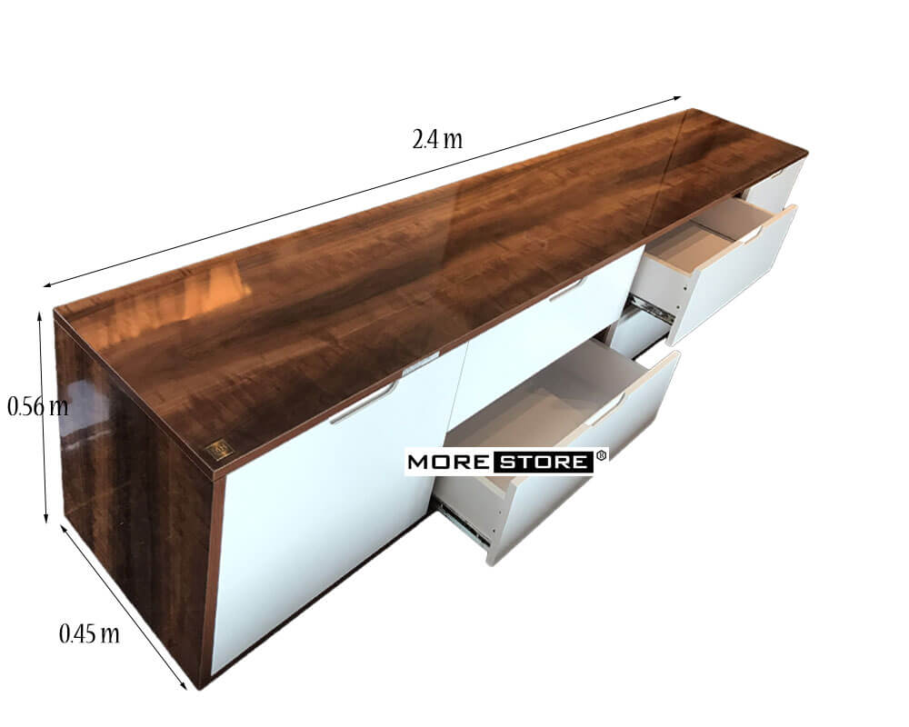 Kệ tivi dán laminate bóng gương đẹp
